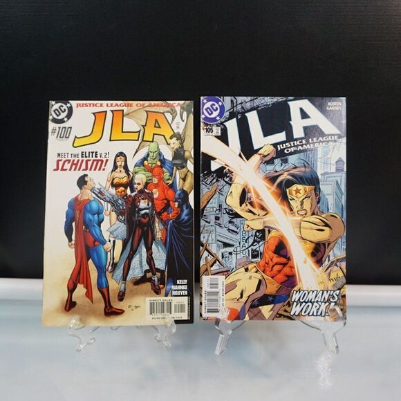 2 Issues JLA 2004 Justice League Of America #100 Schism #105 Womans Work - Picture 1 of 10